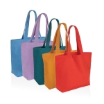 Boodschappentas van gerecycled canvas 240 g/m2 EcoTrace Pocket kleur smaragdgroen  algemene weergave