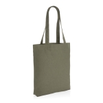 Ongeverfde gerecyclede canvas tas 285 g/m2 EcoTrace Raw kleur donkergroen