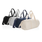 Reistassen bedrukken van ruw gerecycled canvas EcoTrace kleur grijs algemene weergave