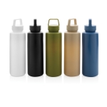 Gerecyclede plastic flessen met handvat 500ml GreenSip kleur donkergroen algemene weergave
