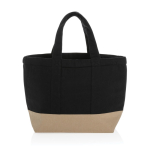 Koelbox in vorm van canvas tas verschillende kleuren EcoTrace Raw kleur zwart derde weergave