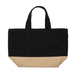 Koelbox in vorm van canvas tas verschillende kleuren EcoTrace Raw kleur zwart vierde weergave
