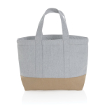 Koelbox in vorm van canvas tas verschillende kleuren EcoTrace Raw kleur grijs derde weergave