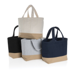 Koelbox in vorm van canvas tas verschillende kleuren EcoTrace Raw kleur gebroken wit algemene weergave