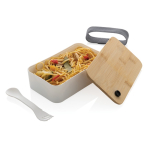 Gecertificeerde lunchbox van gerecycled PP Complete Bamboo Eco kleur wit derde weergave