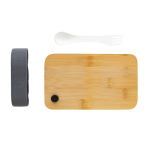 Gecertificeerde lunchbox van gerecycled PP Complete Bamboo Eco kleur wit vierde weergave