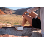 Gecertificeerde lunchbox van gerecycled PP Complete Bamboo Eco kleur wit sfeer weergave 3