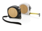 Gerecyclede rolmaat met polsbandje Bamboo 5M/19mm kleur wit algemene weergave