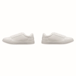 Lichtgewicht synthetisch leren sneakers met rubberen zool maat 42 kleur wit zevende weergave