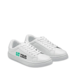 Lichtgewicht synthetisch leren sneakers bedrukken maat 45 kleur wit weergave met bedrukking