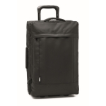 Trolley bedrukken met stevige basis en dubbel compartiment RPET 600D kleur zwart
