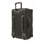 Trolley bedrukken met stevige basis en dubbel compartiment RPET 600D kleur zwart derde weergave