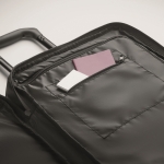 Trolley bedrukken met stevige basis en dubbel compartiment RPET 600D kleur zwart foto weergave
