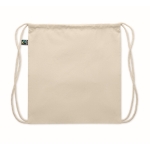 Katoenen rugzak met logo 180 g/m2 9 kg Dun FairTrade kleur beige zesde weergave