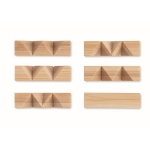 Voordelige bamboepuzzel in de vorm van een ster kleur hout derde weergave