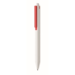 Tweekleurige promotiepen met logo clip felle kleur kleur rood