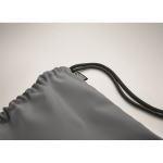 Dikke rugzakken met trekkoord van RPET polyester met ritsvak foto bekijken vijfde weergave