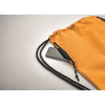 Dikke rugzakken met trekkoord van RPET polyester met ritsvak foto bekijken vierde weergave