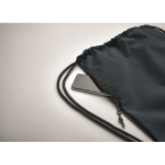 Dikke rugzakken met trekkoord van RPET polyester met ritsvak foto bekijken vierde weergave