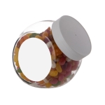 Medium glazen snoeppot gevuld met diverse jelly beans 900ml kleur wit tweede weergave