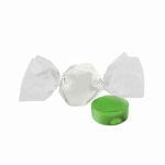 Mini snoepjes met dubbele strik en recyclebare verpakking kleur appel tweede weergave