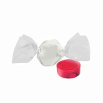 Mini snoepjes met dubbele strik en recyclebare verpakking kleur framboos tweede weergave