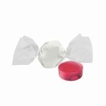 Mini snoepjes met dubbele strik en recyclebare verpakking kleur zure framboos tweede weergave