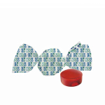 Mini snoepjes met dubbele strik en recyclebare verpakking kleur cola hoofdweergave