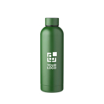Thermosfles van gerecycled staal bedrukken, 500 ml kleur groen met jouw bedrukking