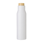 Dubbelwandige lekvrije RVS thermosfles bedrukken 500ml Contempo kleur wit eerste weergave