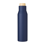 Dubbelwandige lekvrije RVS thermosfles bedrukken 500ml Contempo kleur marineblauw eerste weergave