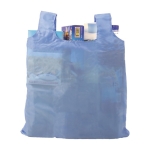 Opvouwbare boodschappentas van 190T polyester kleur lichtblauw eerste weergave
