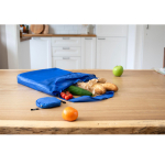 190T polyester opvouwbare boodschappentas met haak vierde weergave