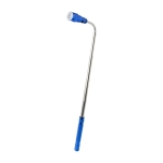 Uittrekbare aluminium zaklamp met 3 LED-lampjes 55cm kleur blauw derde weergave