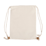 Rugzakje met logo van 160 g/m2 katoen en kurkdetail Corizza kleur beige eerste weergave