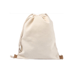 Rugzakje met logo van 160 g/m2 katoen en kurkdetail Corizza kleur beige derde weergave