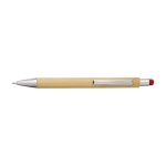 Promotiepen van bamboe met metallic details kleur rood eerste weergave