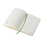 Gerecycled A5 notitieboek met elastische band EcoNote kleur lichtgroen tweede weergave