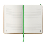 Gerecycled A5 notitieboek met elastische band EcoNote kleur lichtgroen vijfde weergave