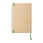 Gerecycled A5 notitieboek met elastische band EcoNote kleur lichtgroen zesde weergave