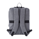 Polyester rugzak voor laptop 15'' met USB kleur grijs tweede weergave