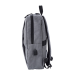 Polyester rugzak voor laptop 15'' met USB kleur grijs vierde weergave