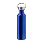 Enkelwandige stalen fles met deksel en handvat, 700ml Clip Neck kleur blauw eerste weergave