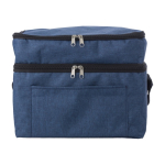 Bedrukte koeltassen met twee compartimenten RPET IceCube kleur blauw eerste weergave