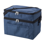 Bedrukte koeltassen met twee compartimenten RPET IceCube kleur blauw tweede weergave