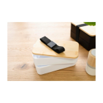 Dubbele lunchbox met intern tussenschot en bestek 800ml vijfde weergave