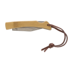 Stalen zakmes met bamboe handvat Knife