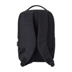 Gerecyclede 16'' laptoprugzakken met USB Power RPET kleur zwart derde weergave