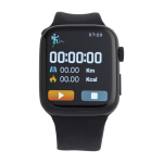 Bluetooth multifunctioneel smartwatch met logo Square kleur zwart derde weergave