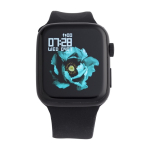 Bluetooth multifunctioneel smartwatch met logo Square kleur zwart vijfde weergave